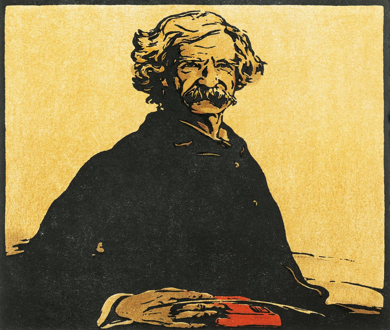 Porträtt av Mark Twain (teckning) av William Nicholson