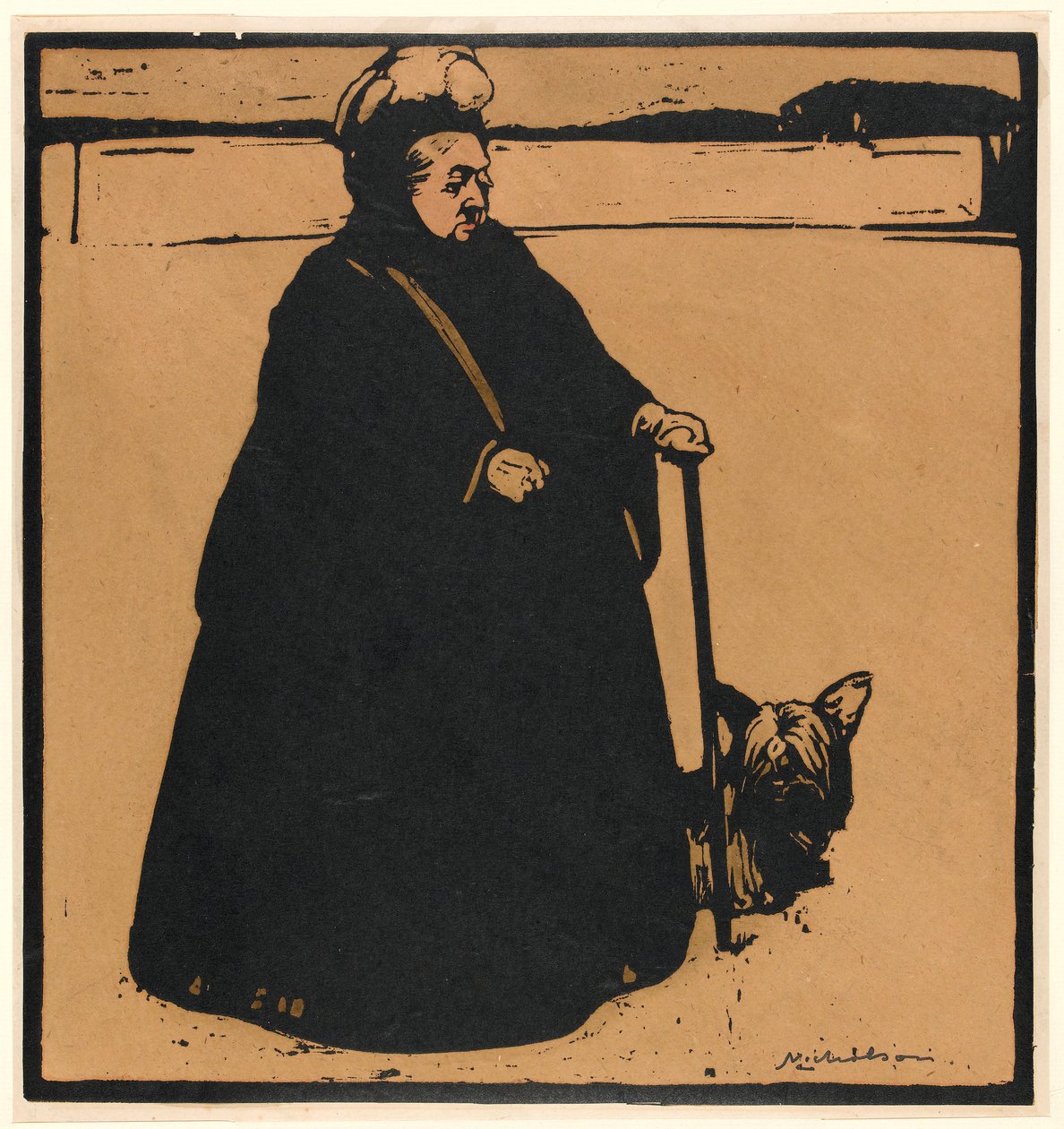 Drottning Victoria (träsnitt) av William Nicholson