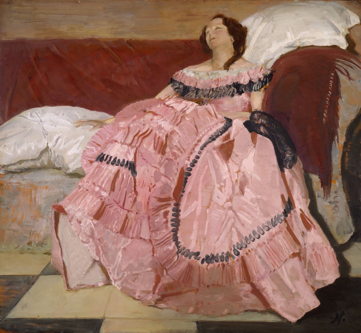 Den rosa klänningen, 1935. av William Nicholson