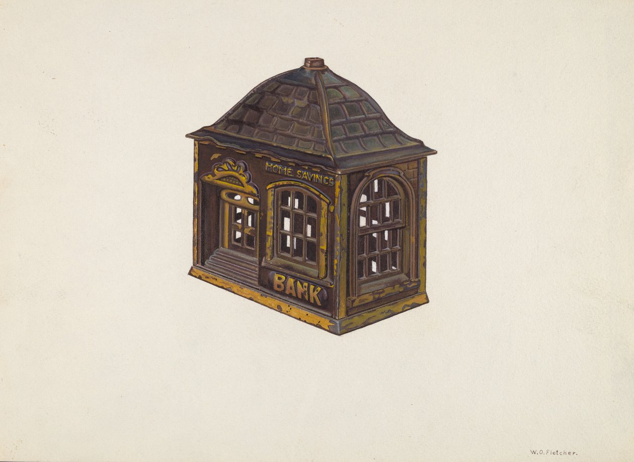 Hemsparbank, c. 1940. av William O. Fletcher