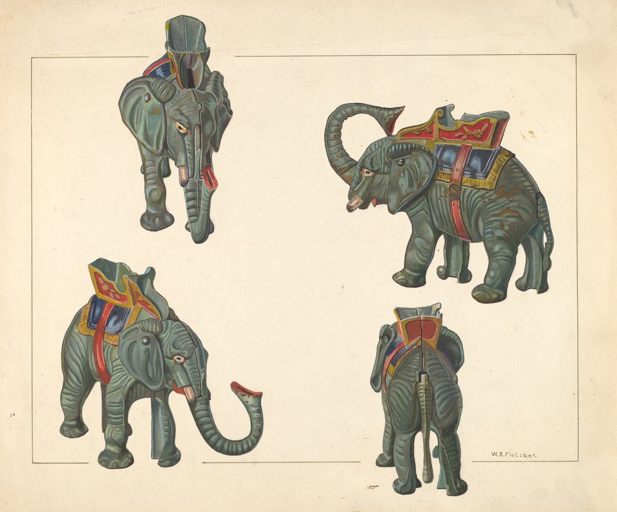 Leksaksbank: Elephant, ca. 1938. av William O. Fletcher
