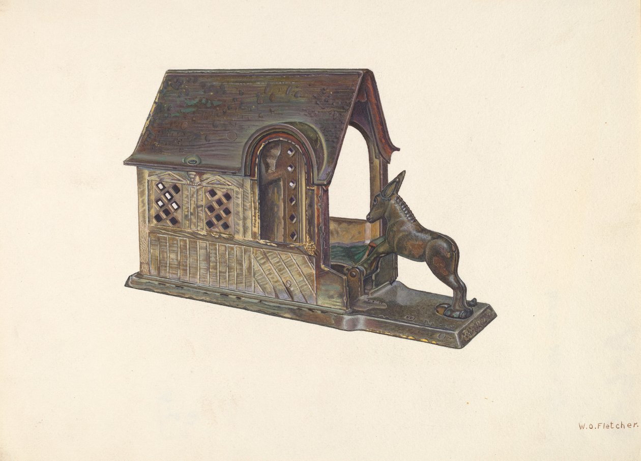 Leksaksbank, c. 1940. av William O. Fletcher
