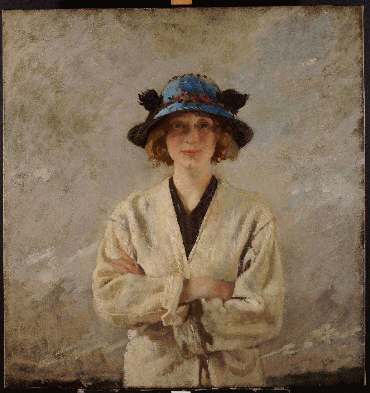 Flicka i en blå hatt, 1912 av William Orpen