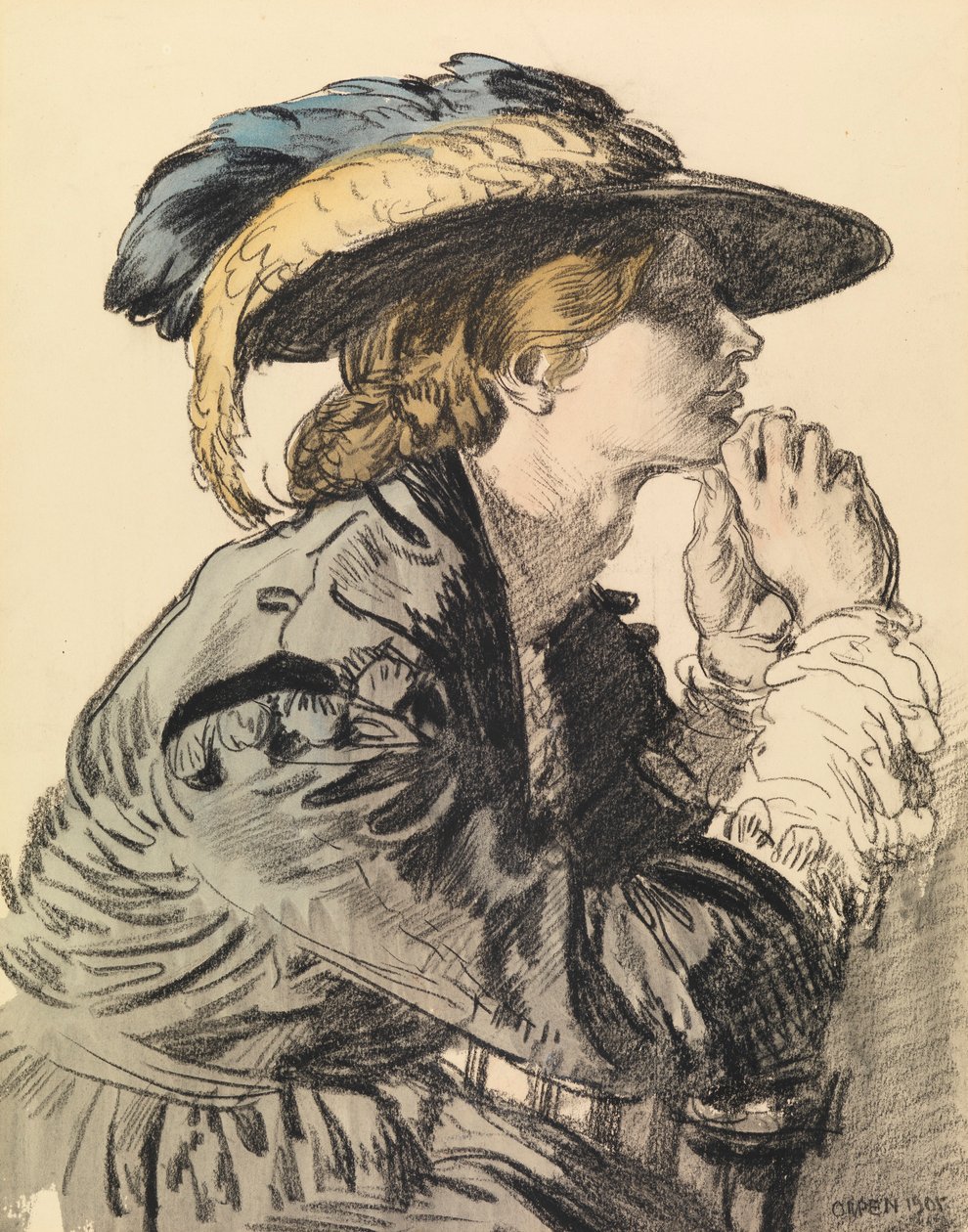 Porträtt av en dam av William Orpen