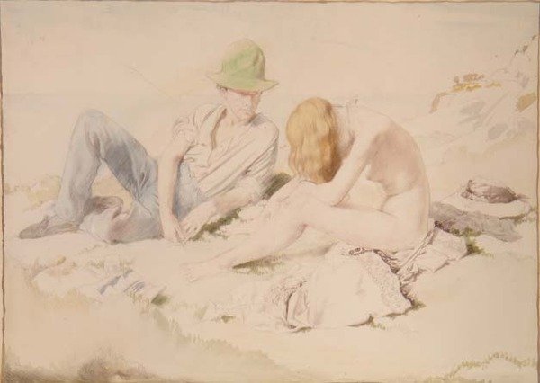 Ritaren och hans modell av William Orpen