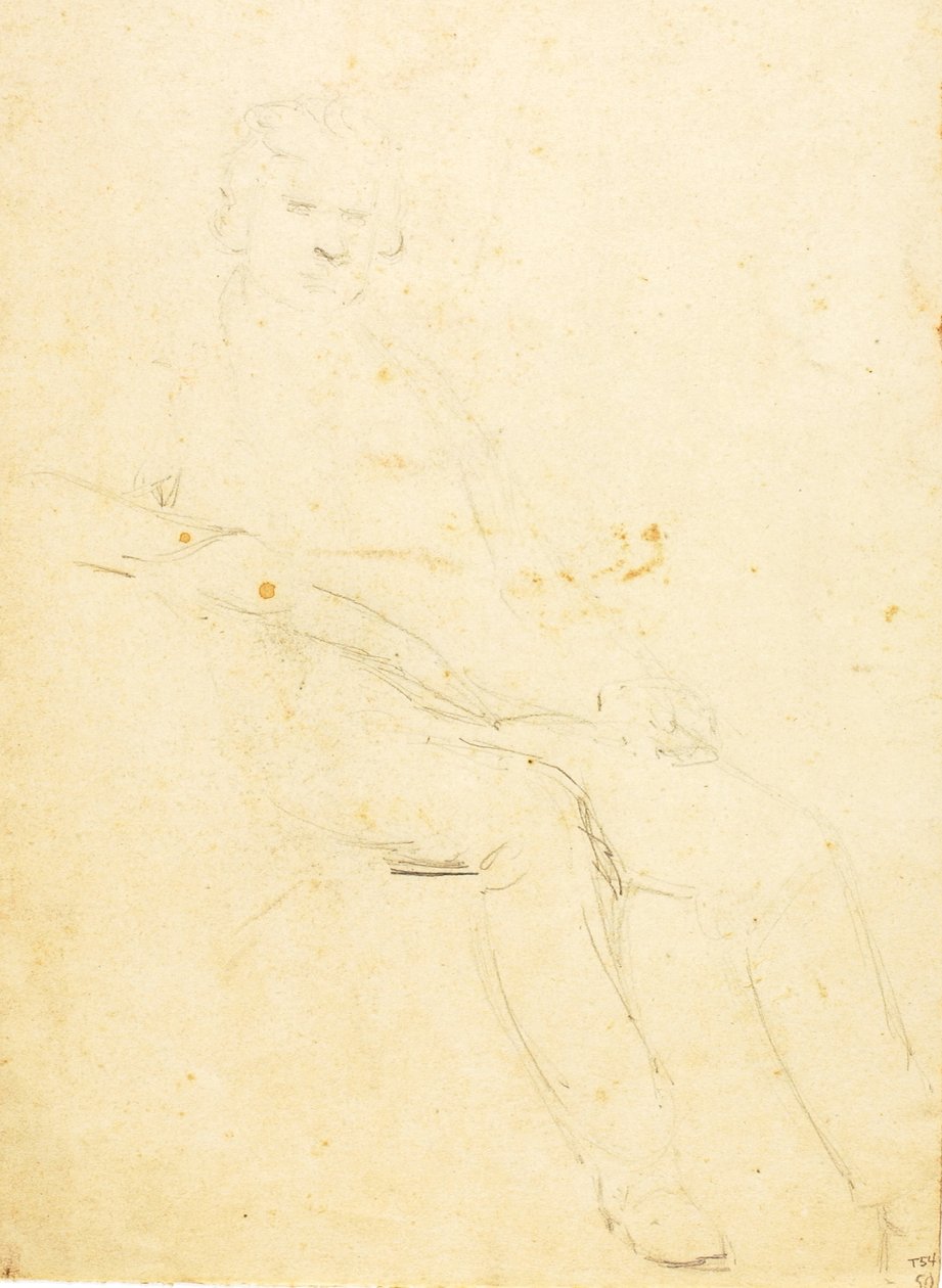 Sittande manlig figur av William Page