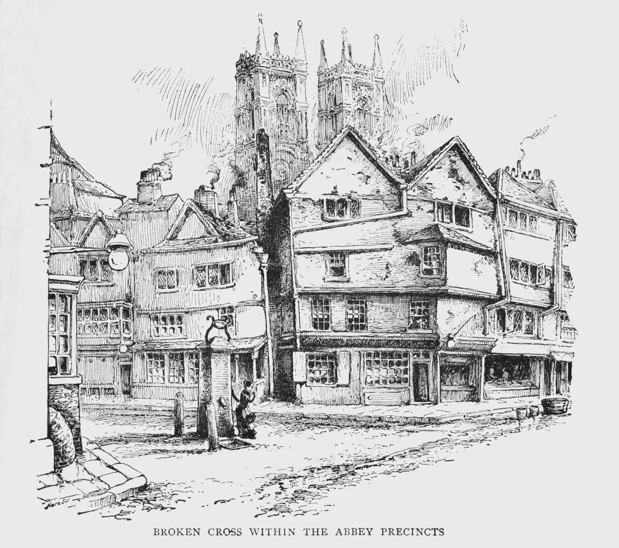 Broken Cross Within The Abbey Precincts, c1897 av William Patten