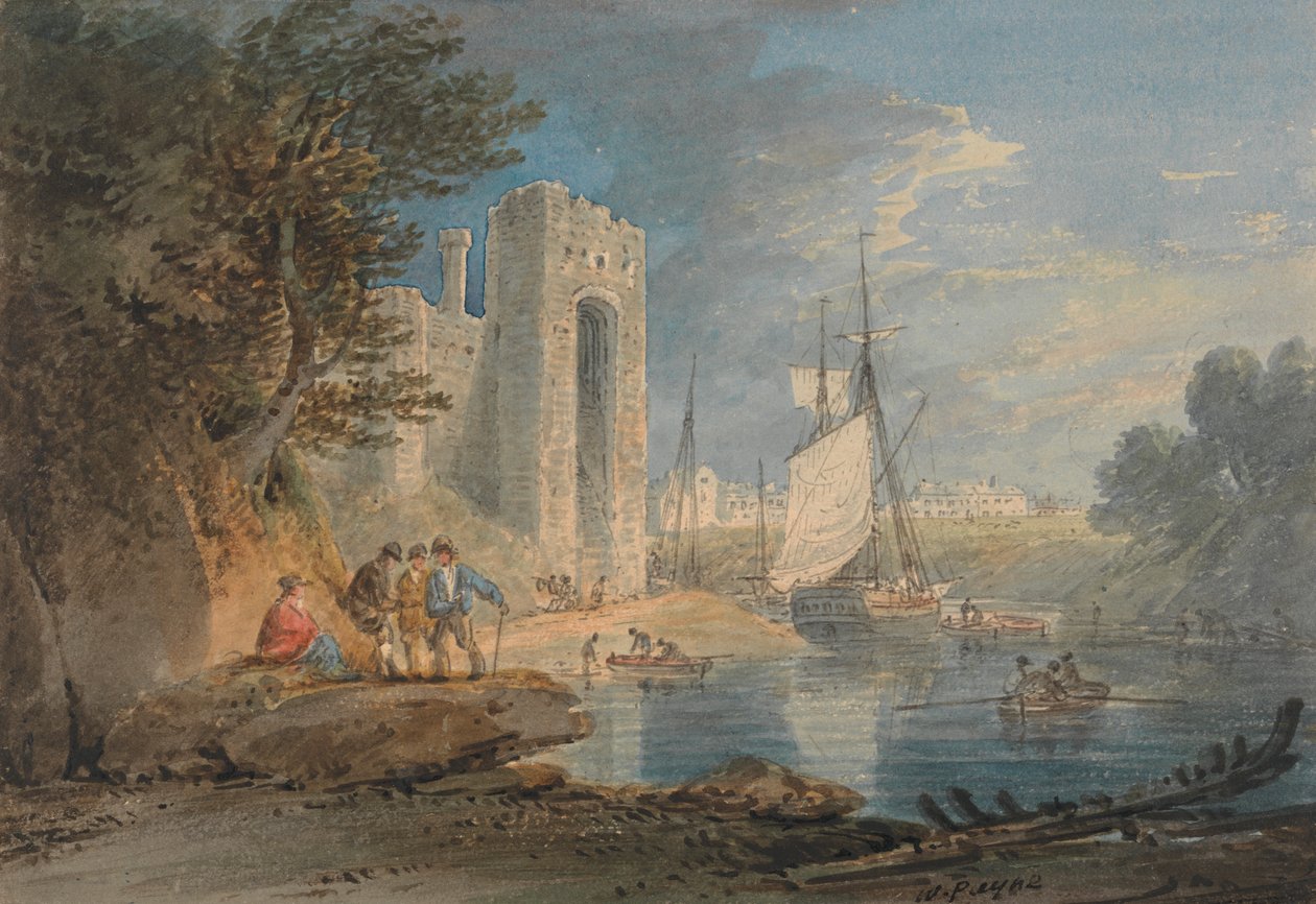 Utsikt över Caernarvon, Wales av William Payne