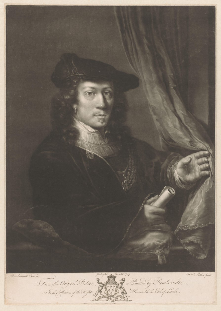 Porträtt av en okänd man av William Pether