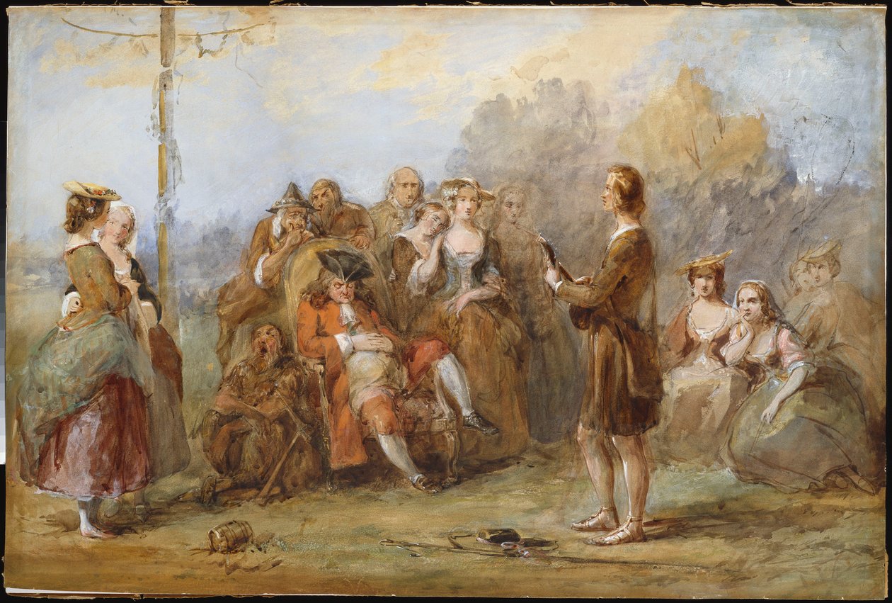Minstrelet, 1840-talet av William Powell Frith