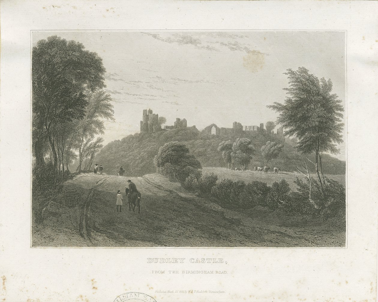 Dudley Castle: stålgravyr, nd [c1831] (tryck) av William Radclyffe