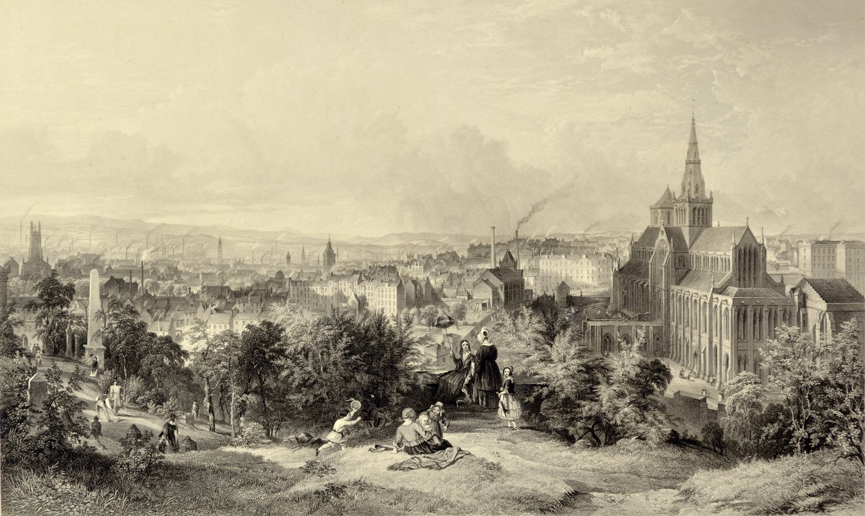 Glasgow från Necropolis av William Richardson