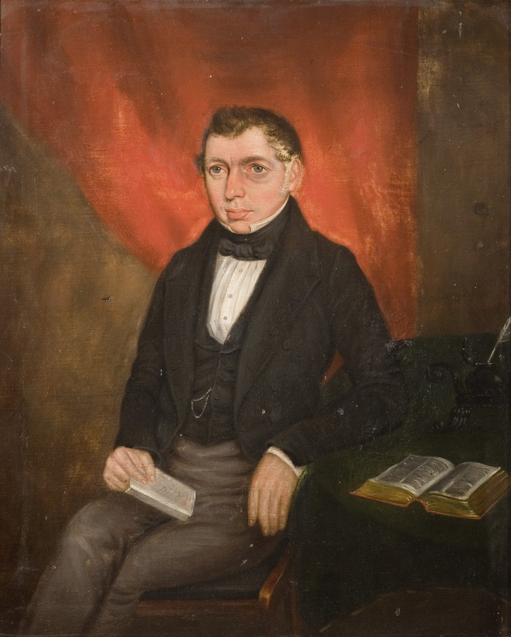 Porträtt av en sittande man av William Robert Hill