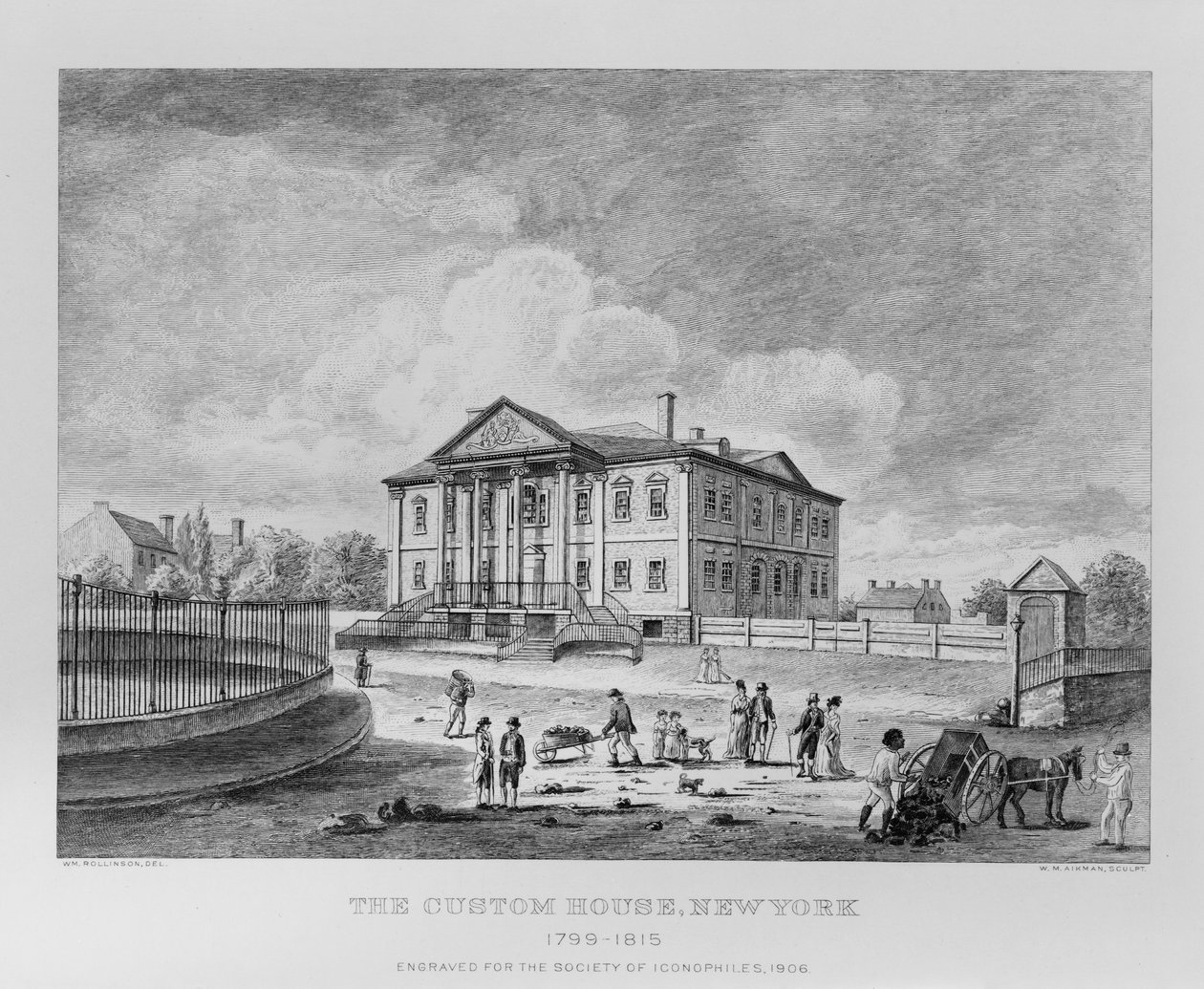 The Custom House, New York av William Rollinson