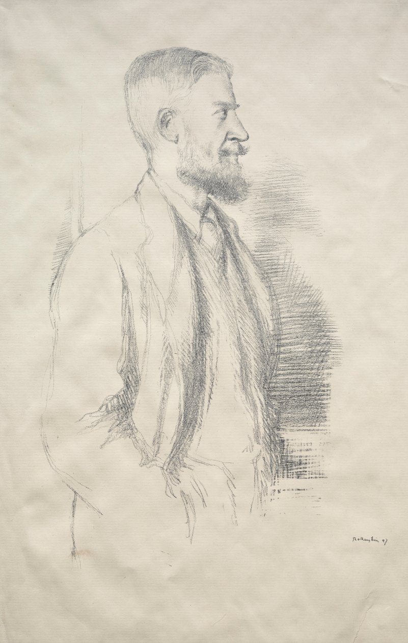 George Bernard Shaw, 1897. av William Rothenstein