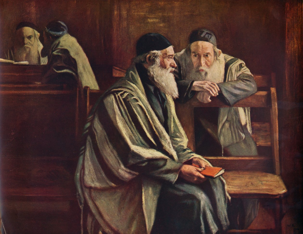 Judisk synagoga, Spitalfields, 1935 av William Rothenstein