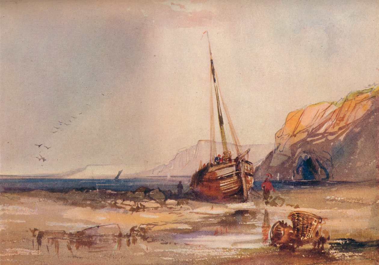 Strandscen, c1840 av William Roxby Beverley