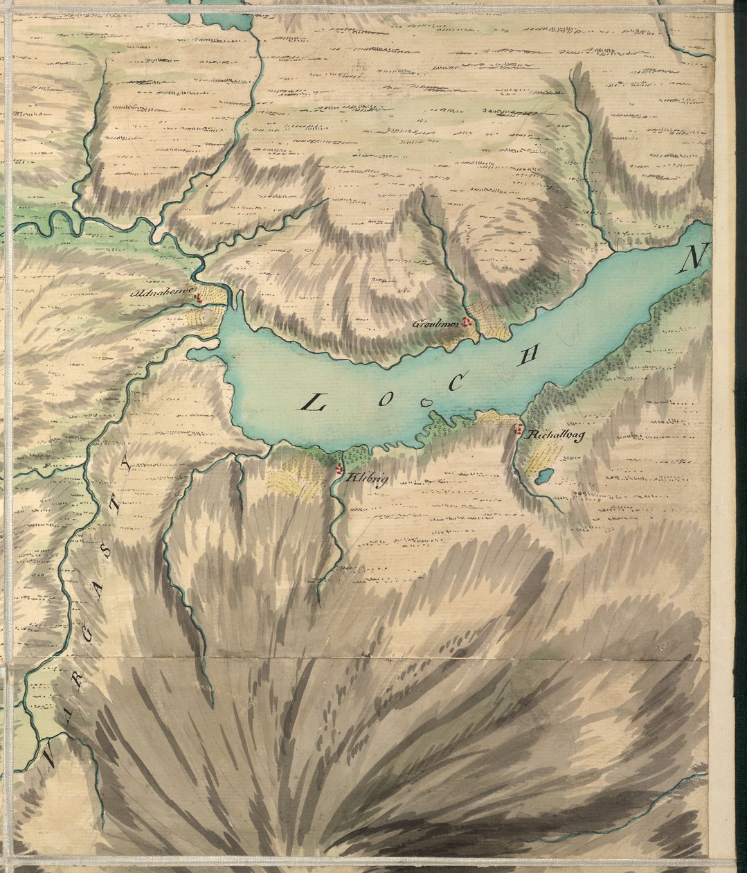 Altnaharra, Roy Military Survey of Scotland av William Roy