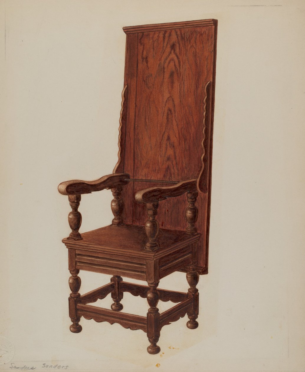 Jacobean stol-bord av William Sanders
