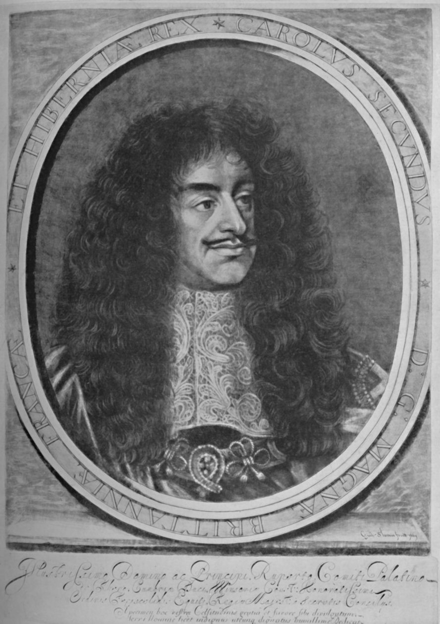 Porträtt av Karl II, c1660-1685, 1928 av William Sherwin