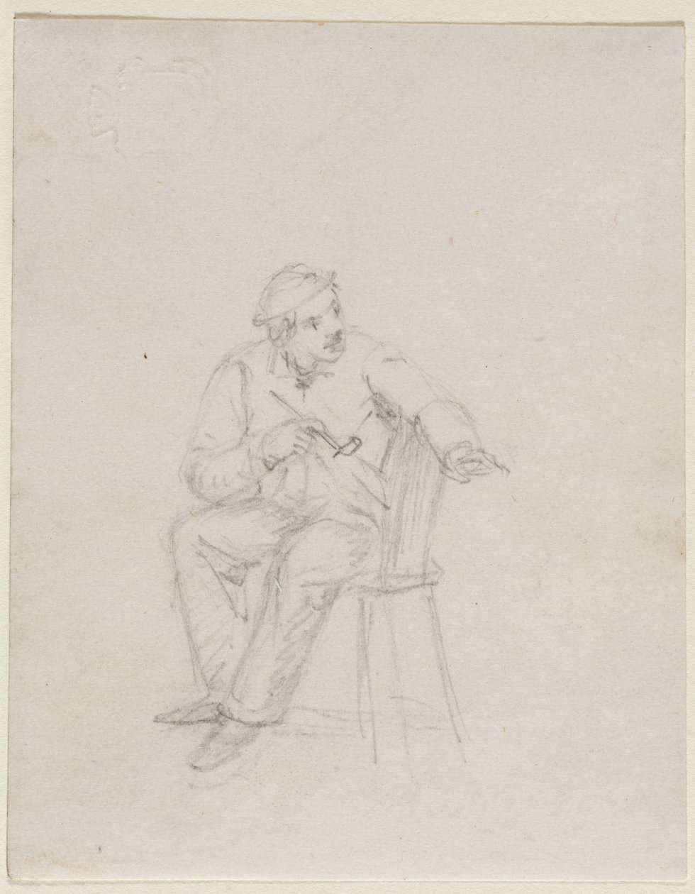 Man som röker en pipa av William Sidney Mount