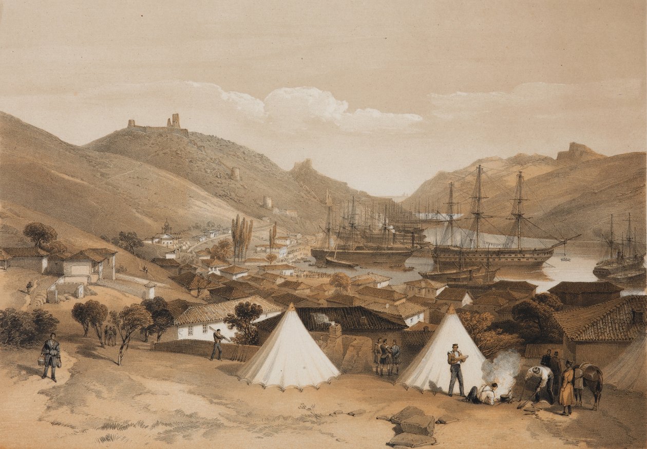 Balaclava. Utsikt över havet, 1855 av William Crimea Simpson
