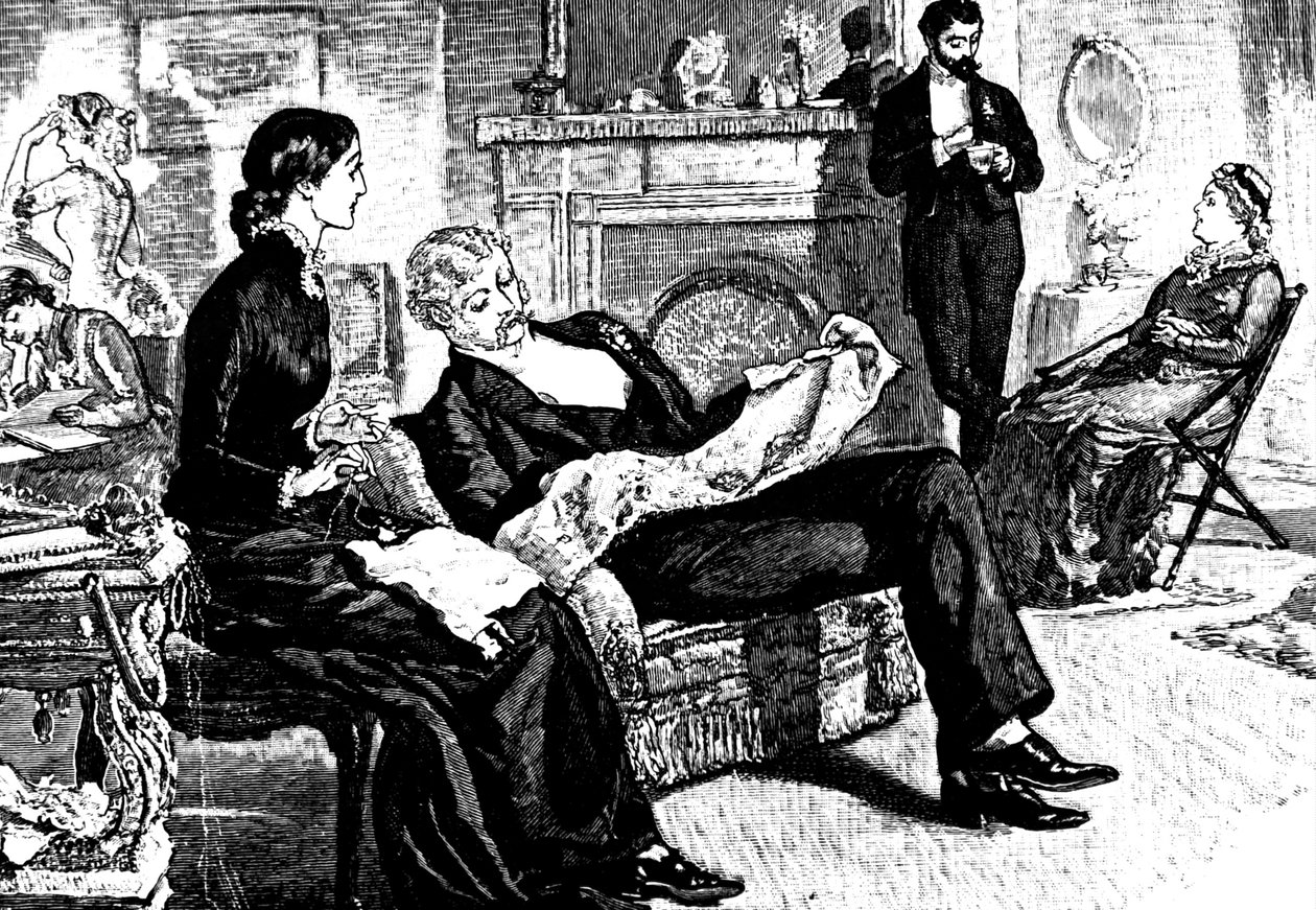En medelklass familjescen av William Small