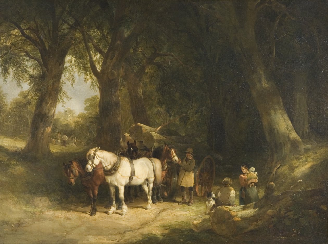 Timbervagnen (olja på duk) av William Snr. Shayer