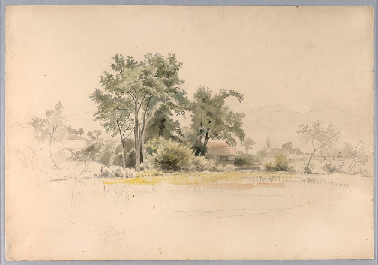 Studie av landskap, Schweiz av William Stanley Haseltine
