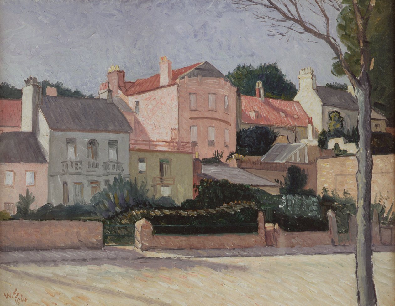 Hus i Hampstead, 1914 av William Strang