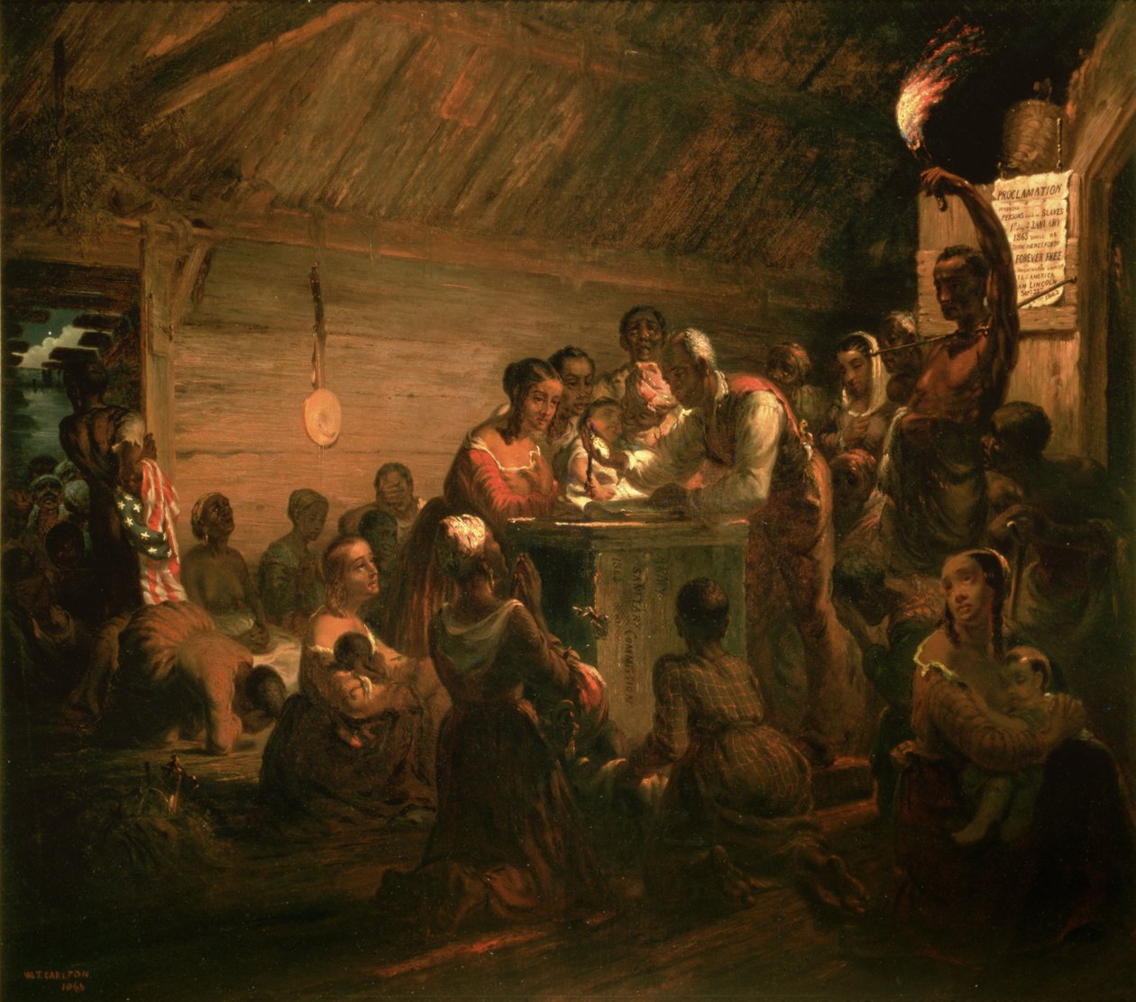 Emancipationens timme, 1863 av William Tolman Carlton