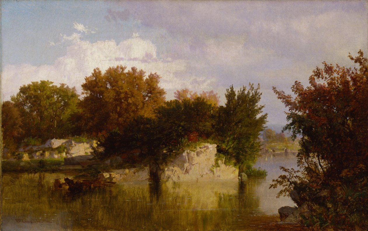 Träd längs strömmen hösten 1861. av William Trost Richards