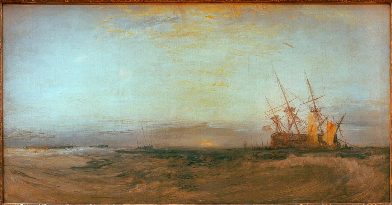 Ett skepp på grund av Joseph Mallord William Turner