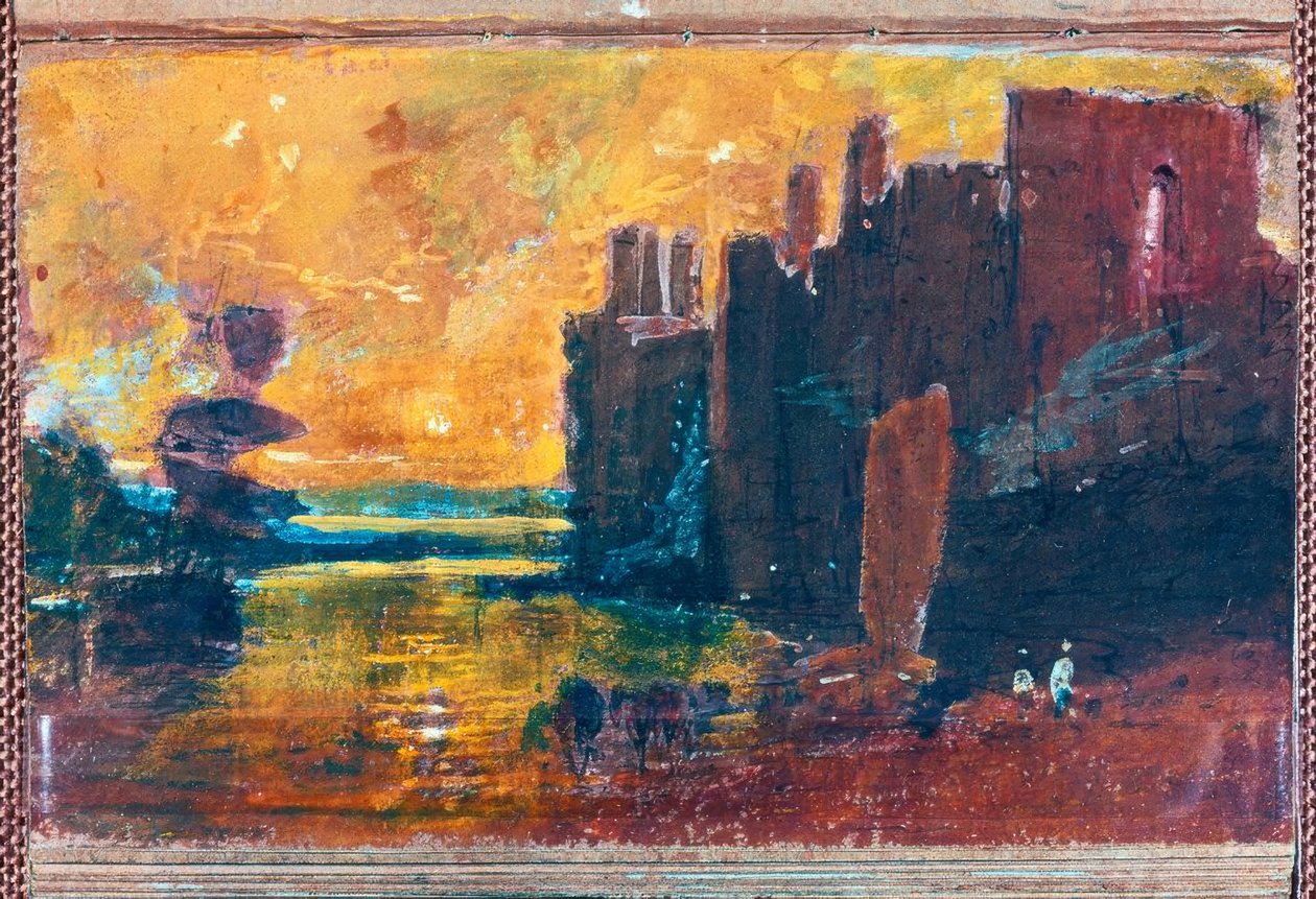 Caernarvon slott vid soluppgången av Joseph Mallord William Turner