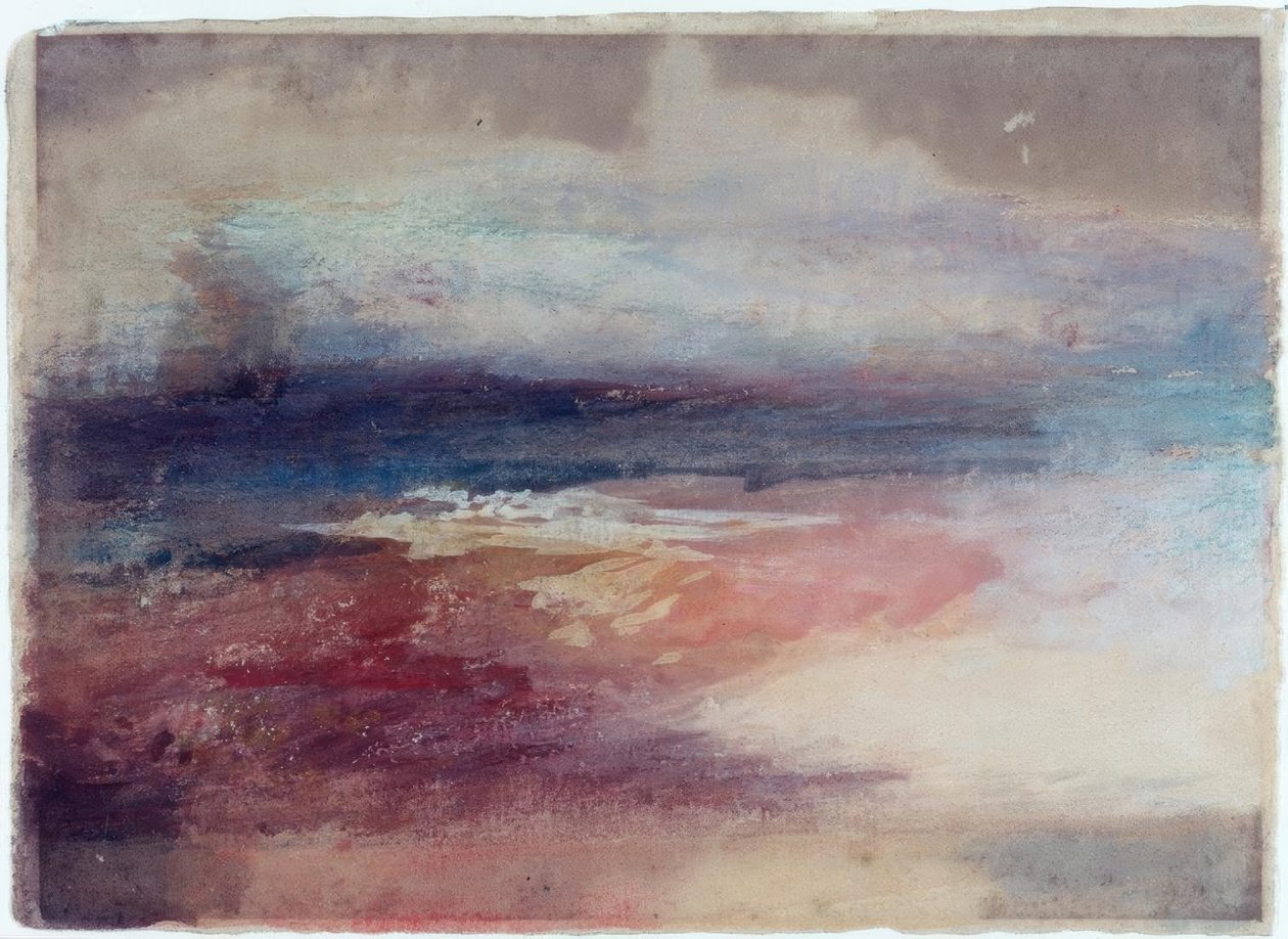 Utsikt över kusten vid solnedgången av Joseph Mallord William Turner
