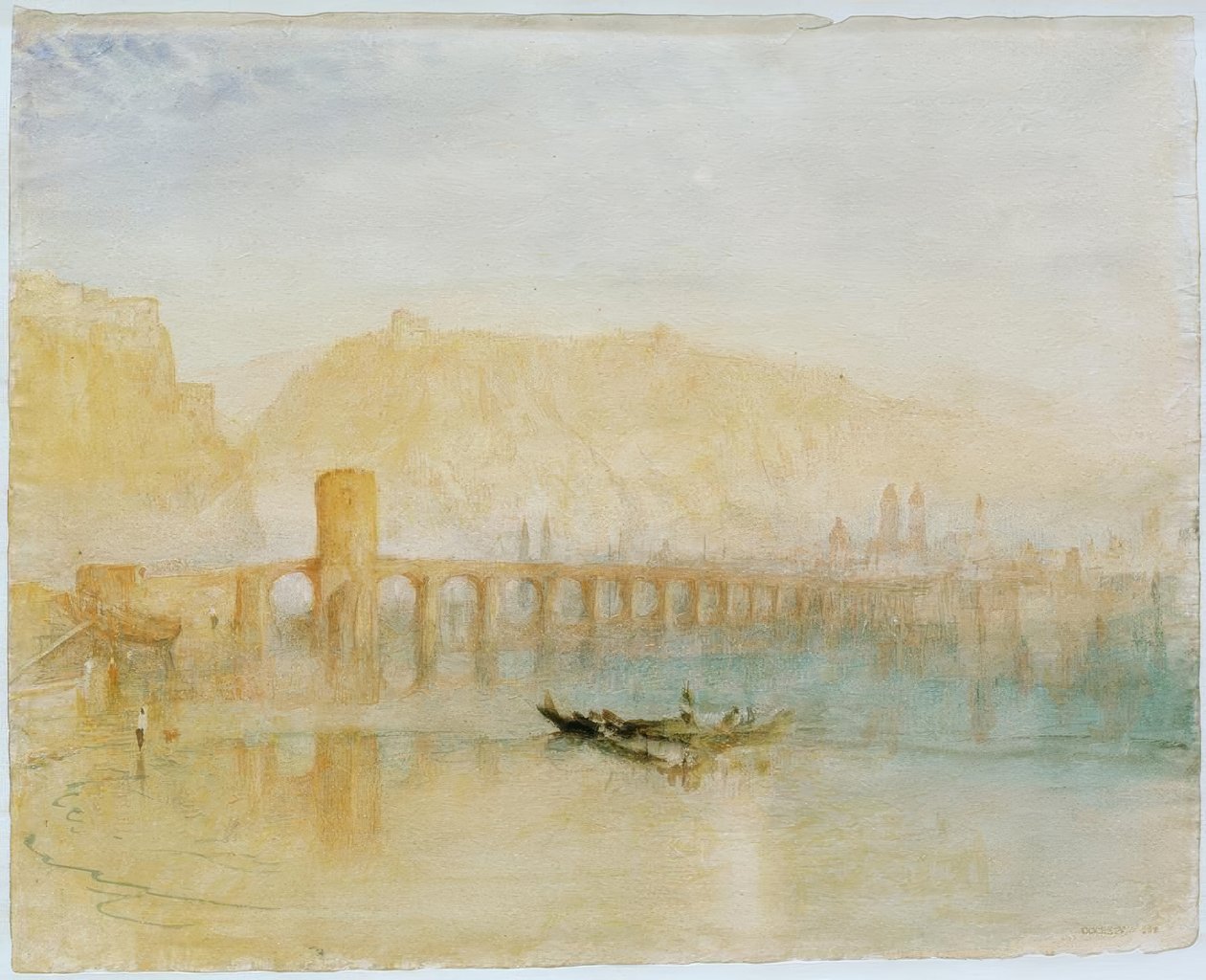 Moselbron i Koblenz av Joseph Mallord William Turner