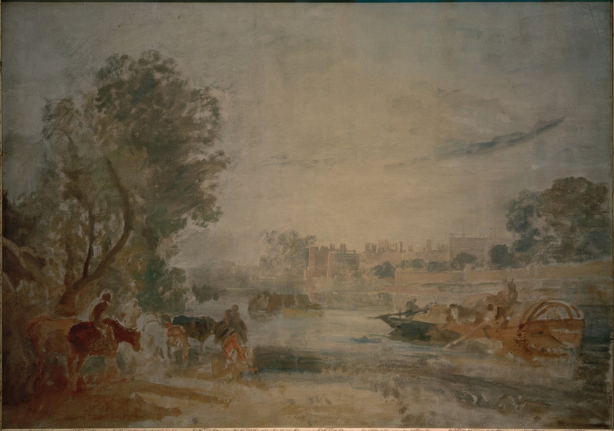 Hampton Court, från Themsen av Joseph Mallord William Turner