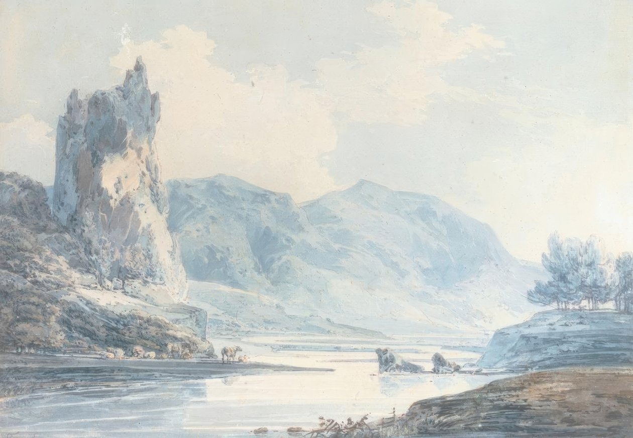 Ilam Rock, Dovedale, Staffordshire av Joseph Mallord William Turner