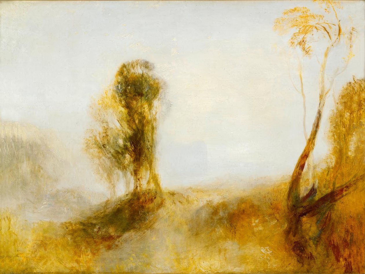 Soluppgång: ett slott vid en vik av Joseph Mallord William Turner