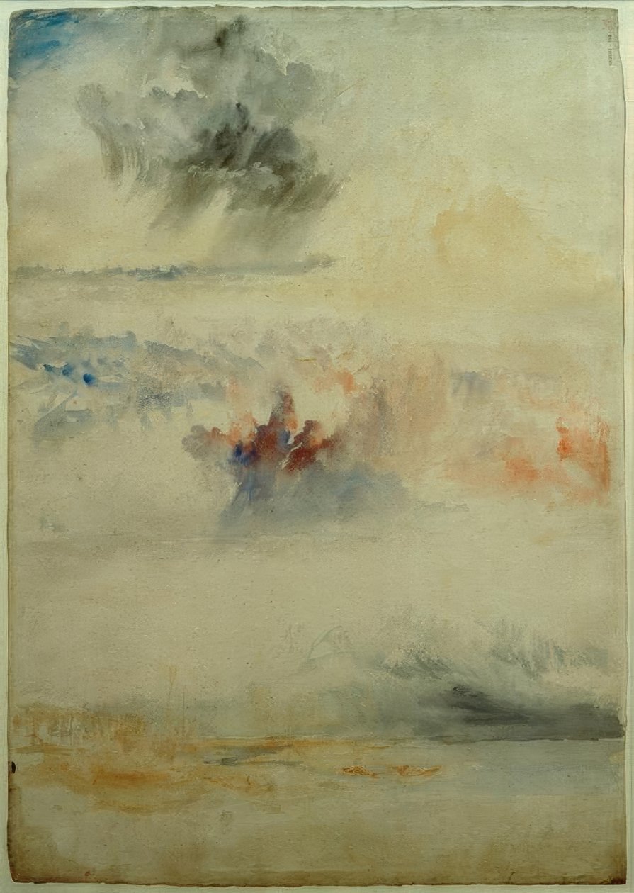 Tre molnstudier av Joseph Mallord William Turner