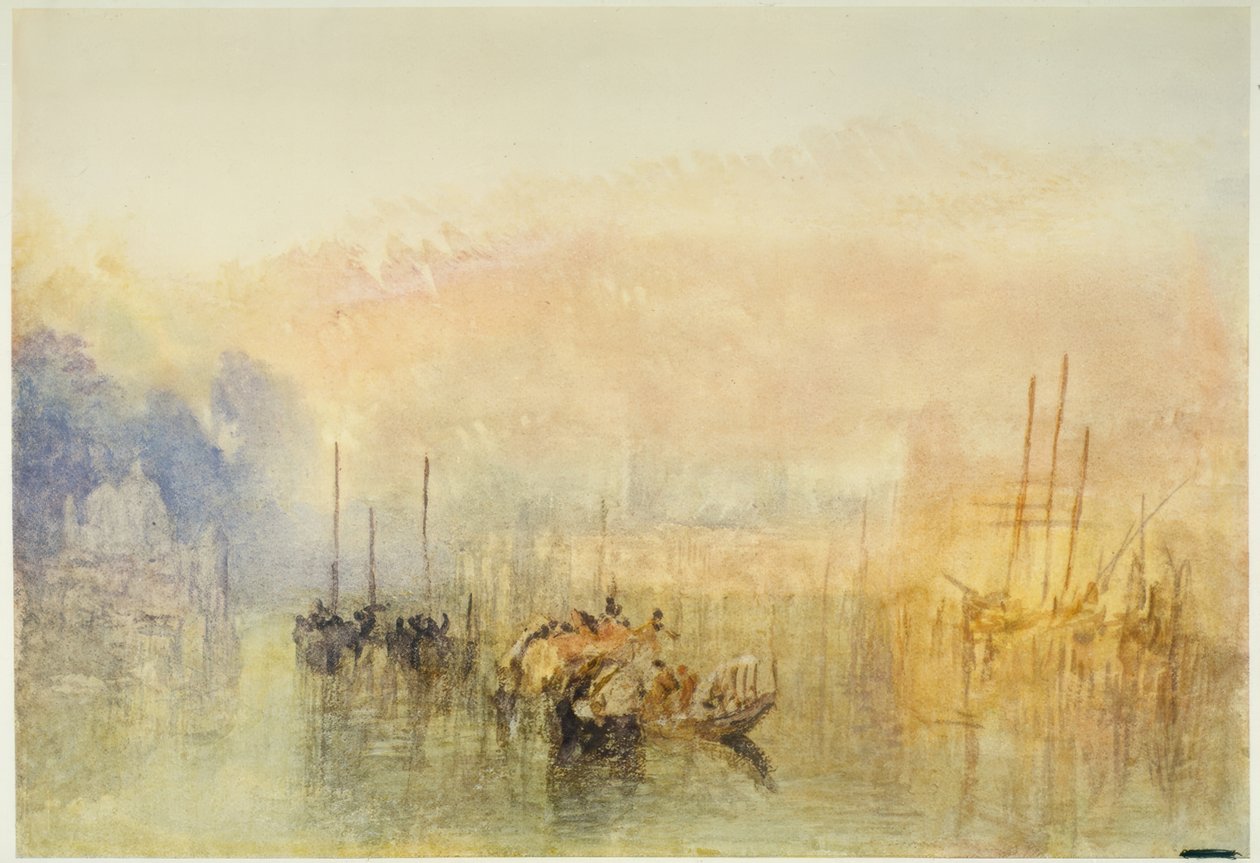 Venedig, ingången till Canal Grande av Joseph Mallord William Turner