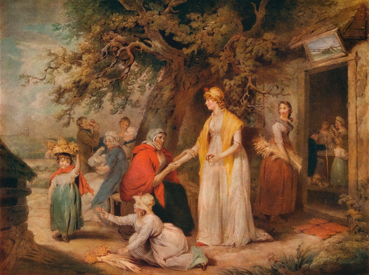 Utanför en Country Alehouse, c1700-talet av William Ward