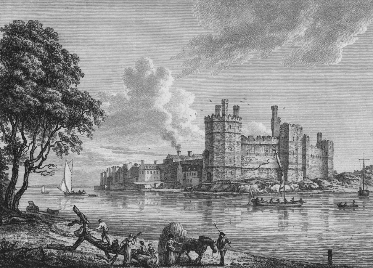 Caernarvon slott, 1778 av William Watts