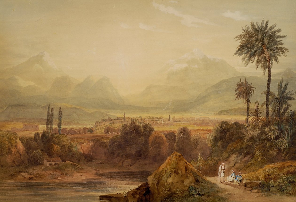 Utsikt över Thebe av Hugh William Williams