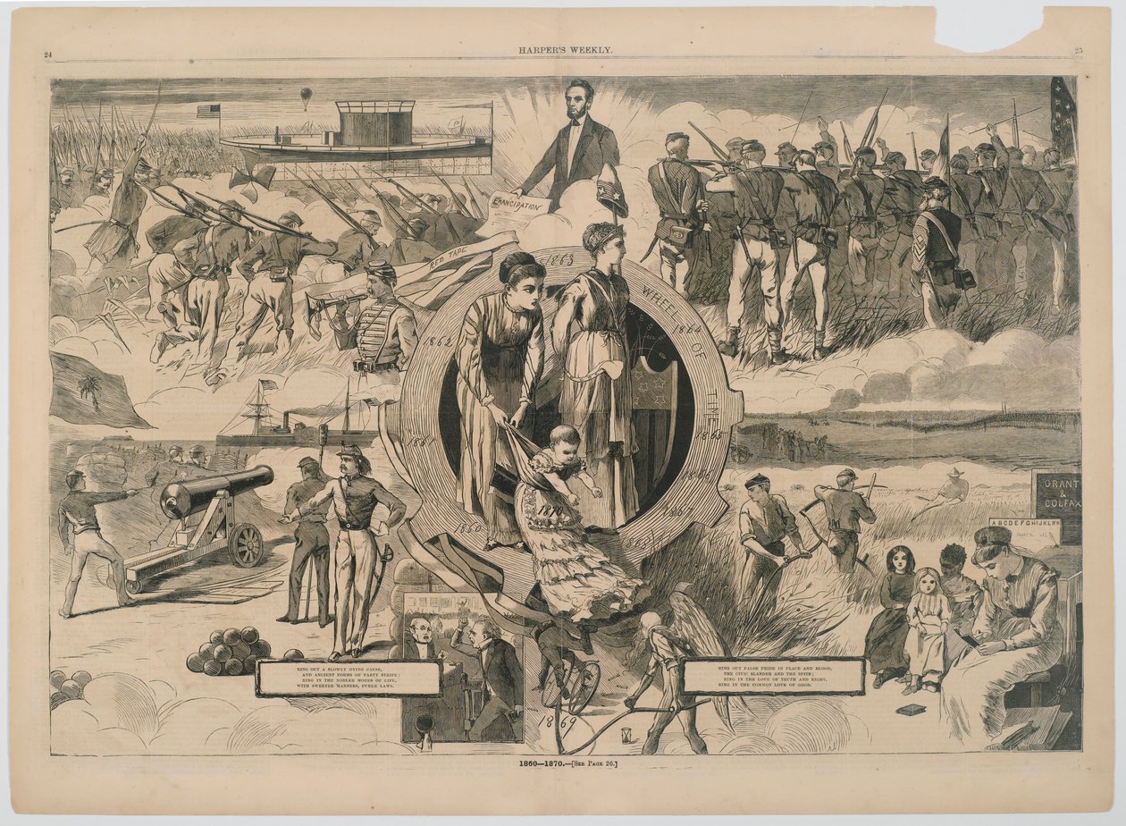 1860-1870, från Harpers Weekly magazine, 1870 (trästick) av Winslow Homer