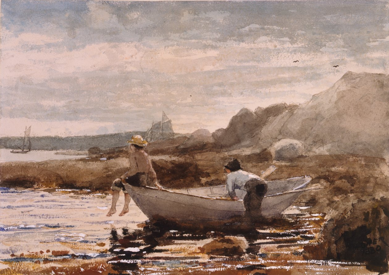 Pojkar i en dory, 1880 av Winslow Homer