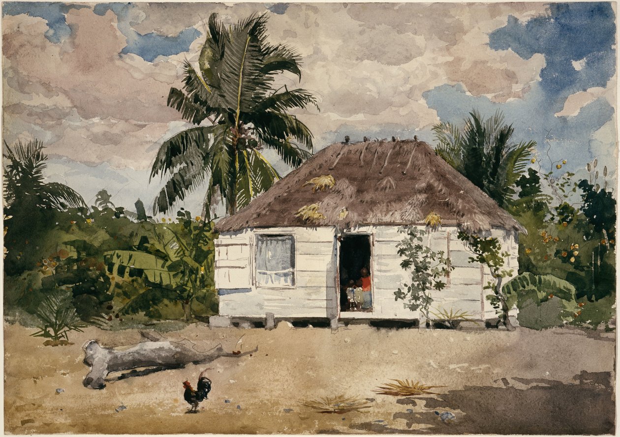 Native Huts av Winslow Homer