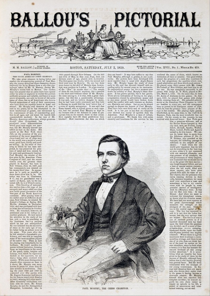 Paul Morphy, schackmästaren av Winslow Homer
