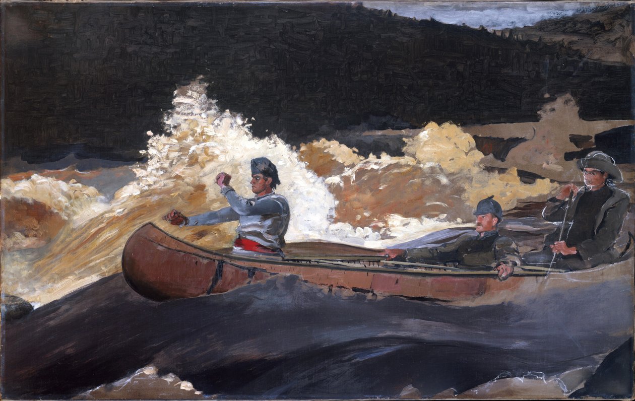 Shooting the Rapids, Saguenay River av Winslow Homer