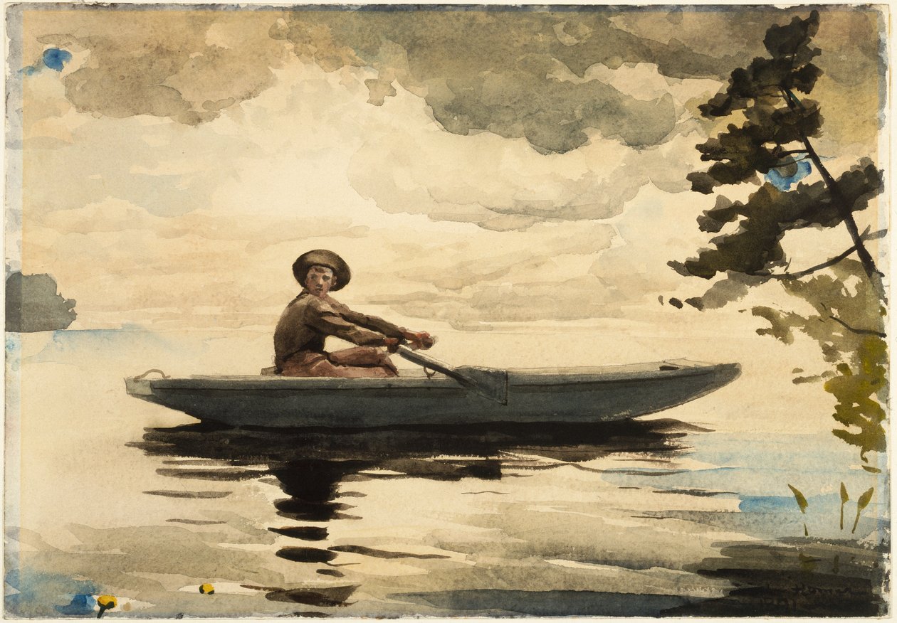 Båtsmannen, 1891 (wc med penna på papper) av Winslow Homer